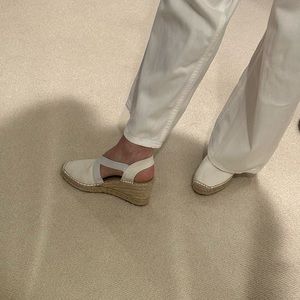White wedge espadrilles from Spain